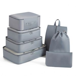 Ensemble de voyage de luxe 7-en-1 personnalisé en usine, sacs de rangement légers et durables pour bagages, lot de 7 sacs de voyage et de sport - Product Image 4