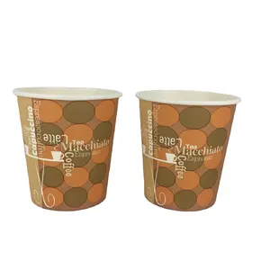 카푸치노 모카 일회용 단일 벽 PLA 코팅 커피 종이컵을 위한 생분해성 수프 컵 포장 & 인쇄 판매