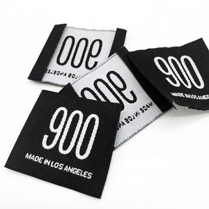 Nhà máy thời trang tùy chỉnh thân thiện với môi vuông/hình chữ nhật dệt Nhãn quần áo với mẫu miễn phí và kết thúc gấp cho hàng may mặc - Product Image 5