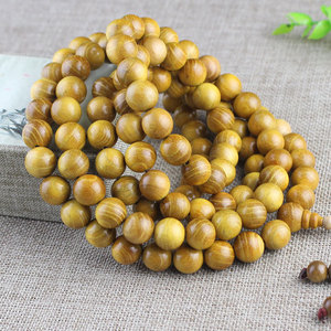 Perles de prière bouddhistes en bois de santal, 108 perles de 12 mm, collier de cérémonie religieuse unisexe, bijoux décoratifs - Product Image 4