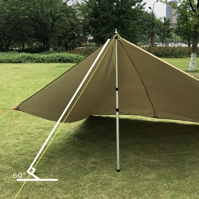 6001 6063 t6 tiang tenda teleskopik, tiang tenda luar ruangan bahan Aloi aluminium dapat disesuaikan