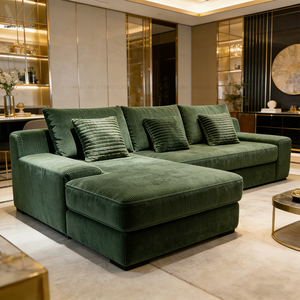 ספת פינתי דחוסה בוואקום, ספת סלון יוקרתית לבית, ריהוט ביתי, ספת קורדרוי ללא מסגרת בצורת ר', מסין - Product Image 5