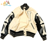Embroidered Chenille Patches, Genuine Leather Sleeves