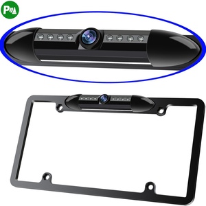 Caméra de recul pour cadre de plaque d'immatriculation, vision nocturne, caméra de recul pour voiture avec 8 <span class=keywords><strong>LED</strong></span> lumineuses 170° °   Caméra étanche à angle de vue large - Product Image 1