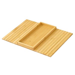 Plateau d'accoudoir en bambou avec porte-gobelet pour position centrale du canapé, couleur originale - Product Image 5
