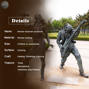 Escultura <span class=keywords><strong>de</strong></span> Bronce Fundido <span class=keywords><strong>de</strong></span> Personajes <span class=keywords><strong>de</strong></span> Bandas <span class=keywords><strong>de</strong></span> <span class=keywords><strong>Rock</strong></span>, <span class=keywords><strong>de</strong></span> Gran Tamaño y Personalizable, Apta para Uso en Exteriores - Product Image 2