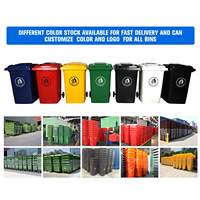 Vente en gros Mobile Large 50L 100/120/240/360 litres Poubelles en plastique debout de rue industrielle écologique en PEHD Prix d'usine