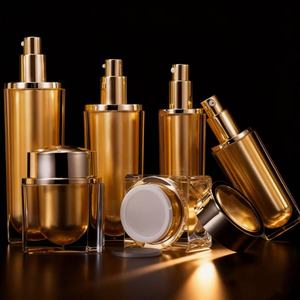 Envases Cosméticos Personalizados de Lujo, Botella Acrílica Dorada con Pulverizador para Lociones, 30ml-120ml, Tarro para Crema Facial, 15-50g - Product Image 2