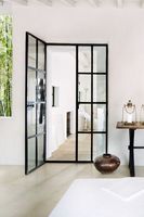 Ventanas Francesas de Hierro Forjado Aisladas de Alta Gama, Estándar Estadounidense, con Aislamiento Acústico para Casas Modernas, Comedor, Dormitorio y Uso Exterior
