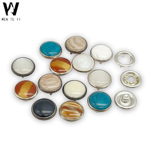 Hersteller Buntes Metall Reines Kupfer Fünf Klauen Schnalle Kinder Perle Knopf Baby Shirt Runde Bauch Zinken Ring Snap Butt - Product Image 3