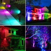 Foco Solar LED IP65 Pequeño de 1/2/4/6 Cabezas, Luz de Jardín para Césped, RGB/Blanco Frío/Blanco Cálido, Lámparas de Iluminación de Paisaje