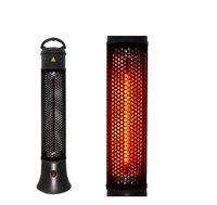 Chauffe-terrasse électrique infrarouge 1200W, portable, autoportant, étanche IP55, pour extérieur, à installer sous la table