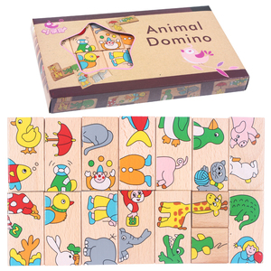 Jouets éducatifs en <span class=keywords><strong>bois</strong></span> pour enfants, puzzle en forme de chaîne d'<span class=keywords><strong>animaux</strong></span>, jouets d'entraînement cérébral pour enfants - Product Image 1