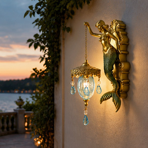 Escultura de Pared de Resina Estilo Europeo Antiguo, Adorno Vintage de Hada <span class=keywords><strong>Sirena</strong></span> para Decoración de Interiores del Hogar y Espacios Comerciales - Product Image 3