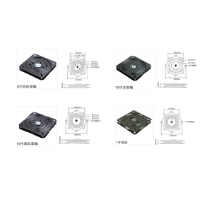 Plaque pivotante à roulement à billes de haute qualité moderne et contemporaine personnalisée de 3 à 9 pouces en fer noir pour le dîner - Product Image 6