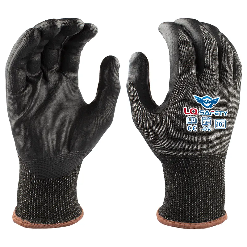 Gants enduits de nitrile de mousse Gants de travail de sécurité résistants aux coupures Gants renforcés anti-pouce pour la construction