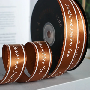 Lujo personalizado marca <span class=keywords><strong>nombre</strong></span> serigrafía regalo decoración joyería paquete cinta de satén - Product Image 6