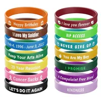 Gelang Silikon Personalisasi, Gelang Promosi Silikon, Gelang Karet Silikon, Gelang dengan Logo Embos Custom