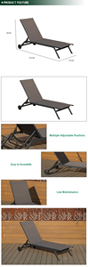 All'ingrosso Sunbath in alluminio per esterni Chaise Lounge reclinabili per la spiaggia - Product Image 6
