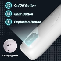 Wasserspüle Teleskop-Vibrationsheizung Masturbationsbecher wasserdicht automatische Männer-Schub-Stroker-Maschine für Sexspielzeug für Männer