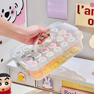 Perler Bead Storage <b>Box</b> 54 Color Transparent <b>Large</b> Capacity Rectangular With Lid For Craft Organization - Product Image 3