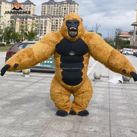 Costume de mascotte gonflable en peluche de coton taille adulte pour Halloween, fêtes, carnaval, événements cosplay, séances photo - Noir