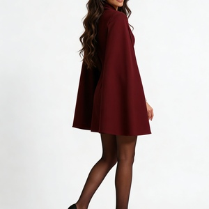 Women's Elegant Cape-Style Slim-Fit <b>Date</b> & Office Dresses Fashion - Product Image 3