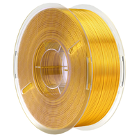 Cetak keandalan tinggi PETG dimensi konsisten tembus cahaya sedang kuning FDM pencetak 3D 1kg filamen PETG 1.75mm