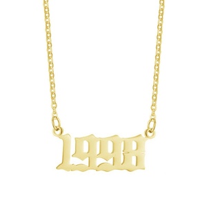 Gioielli alla Moda, Collana con Ciondolo a Forma di Numeri, Placcata in Oro 18K, in Acciaio Inossidabile, per Donne - Product Image 5