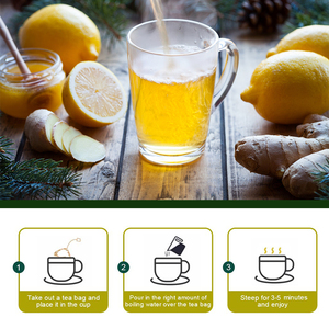 Bolsitas de Té de Jengibre y <span class=keywords><strong>Miel</strong></span> de <span class=keywords><strong>Manuka</strong></span> con Limón Natural, Inmunitario, Antioxidante, Antiinflamatorio, Citron, Gingembre, Limon, Jengibre, <span class=keywords><strong>Miel</strong></span>, 40 Bolsitas - Product Image 6