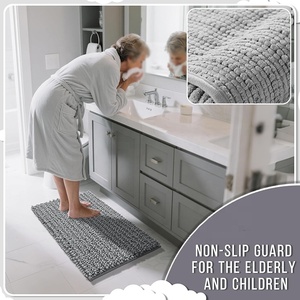<span class=keywords><strong>Tapis</strong></span> de salle de bain antidérapant lavable doux et absorbant <span class=keywords><strong>tapis</strong></span> de sol à poils longs à séchage rapide pour baignoire douche - Product Image 2