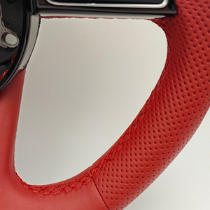 Volant en cuir rouge <span class=keywords><strong>Bordeaux</strong></span> personnalisé pour Audi A3 8V A4 A5 A6 A7 B7 B8 B8.5 S3 S4 S5 S6 B9 C7 RS3 RS5 RS6 Q5 Q7 TTRS - Product Image 6