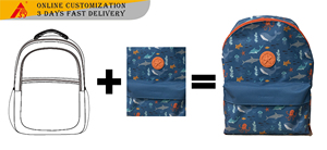 Sacs d'école pour filles de 13 pouces avec des animaux de dessin animé Sac à dos d'étudiant en plein air Mini sac Sac à dos tendance Océan pour enfants - Product Image 2