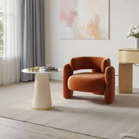 Canapé simple crème et table basse, ensemble en PU doublé polaire, aucun assemblage requis, idéal pour balcon, salon de beauté, espace de repos