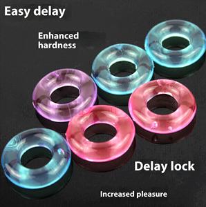 Utensilios de silicona de tres colores para hombres, productos sexis para adultos, anillos de <span class=keywords><strong>esperma</strong></span> con bloqueo de cristal, anillos de ojo de oveja y diente de lobo - Product Image 3