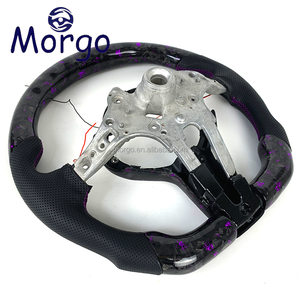 Para BMW F30 F10 E90 E60 E46 M2 M3 M4 M5 M6 X5 Volante de fibra de carbono forjado estilo Raacing personalizado con LED de vibración - Product Image 6