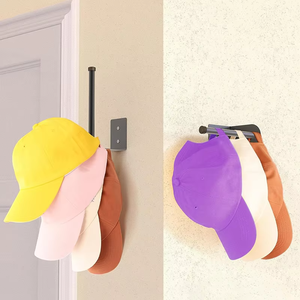 <b>Baseball</b> <b>Cap</b> Coat Hat <b>Storage</b> Rack Metal Wall Mounted Multifunction Non-Folding Single Tier Bathroom - Product Image 5