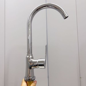 Copper Electroplated Kitchen Sink Faucet Single Handle Deck Mounted 360 Degree Rotate Contemporary Style <b>Hot</b> And <b>Cold</b> Water - Product Image 1