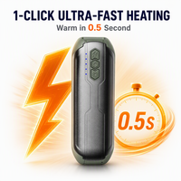Chauffe-mains magnétique rechargeable 6000 mAh, 3 modes d'éclairage, logo personnalisé OEM ODM, chauffe-mains réutilisable, cadeau pour l'hiver, le camping en plein air