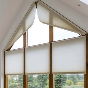 Persiana de Panal Irregular para Ventana Francesa, Cortina Eléctrica Integrada, Tela Automática Duradera, Triángulos Horizontales - Product Image 4