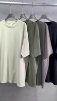T-shirt vintage pour homme en coton 100% de haute qualité, lavage à l'acide, col rond, coupe ample, pour logo imprimé personnalisé