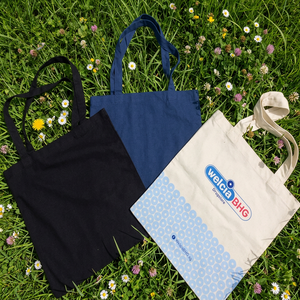 Bolsas de lona de algodón con logotipo impreso personalizado al por mayor bolsas de compras blancas lisas con patrón de letras - Product Image 1
