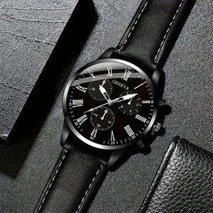 Montres pour hommes tendance, montres mécaniques à bracelet en cuir pour hommes les plus vendues, montres-bracelets, montres décontractées à bracelet en cuir PU - Product Image 2
