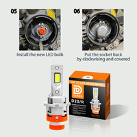 Kit de phares LED HID pour D2S D2R D4S D4R avec luminosité de 30000LM, puissance de 100W, lumière blanche de 6500K, Canbus et sans erreur pour voitures