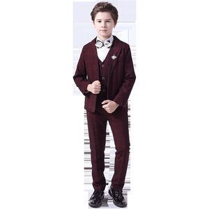 Ensemble <span class=keywords><strong>de</strong></span> costume formel pour garçon <span class=keywords><strong>de</strong></span> haute qualité en coton trois pièces : veste, gilet et pantalon - Product Image 6