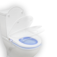 Siège de toilette de bidet femelle autonettoyant à double buse en forme de D