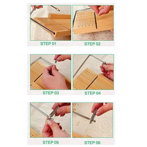 Coupe-savon réglable en bambou, trancheuse à fil, outil de découpe pour la fabrication artisanale de savon, la fabrication de bougies, la découpe de fromage, outil de découpe DIY - Product Image 3