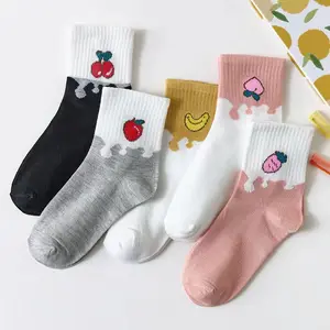 Stockings love socks street shooting soft girl sweet beauty socks cute Joker simple white socks