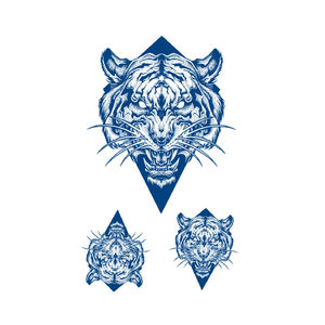 BXTAT Semi permanente azul Genipa jugo <span class=keywords><strong>de</strong></span> tatuajes <span class=keywords><strong>de</strong></span> Lotus Cruz cuentas <span class=keywords><strong>de</strong></span> ojo <span class=keywords><strong>de</strong></span> <span class=keywords><strong>tigre</strong></span> velero y orquídea GZ163to168 - Product Image 4