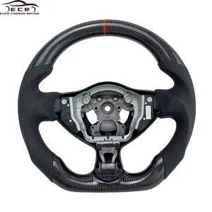 Ever-Carbon Racing ECR Custom Design Flat Bottom Carbon Fiber Steering Wheel For Nissan 370Z Body Kit